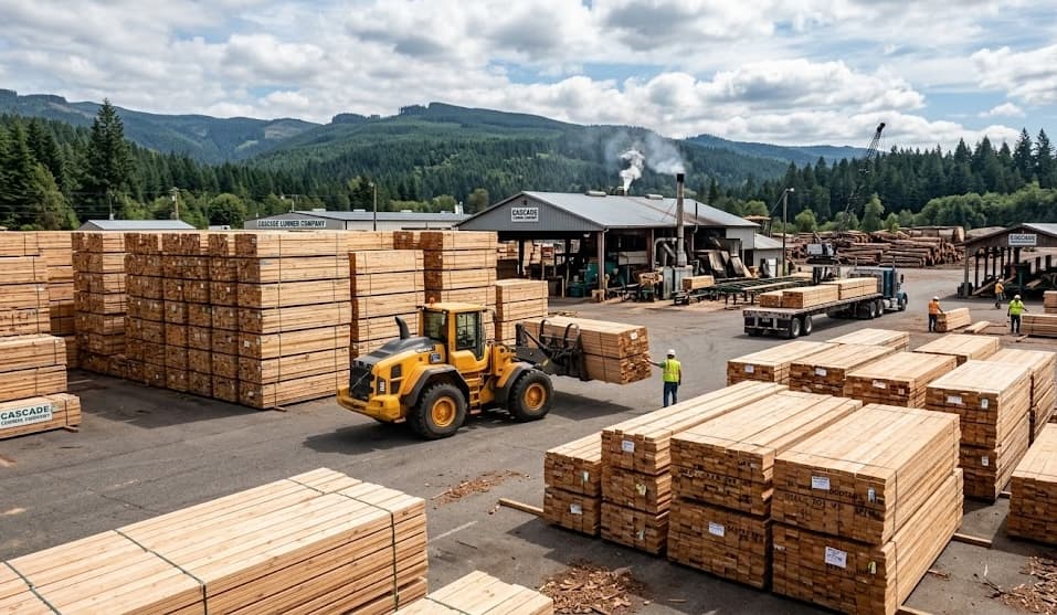Inspecting reclaimed lumber quality at the yard